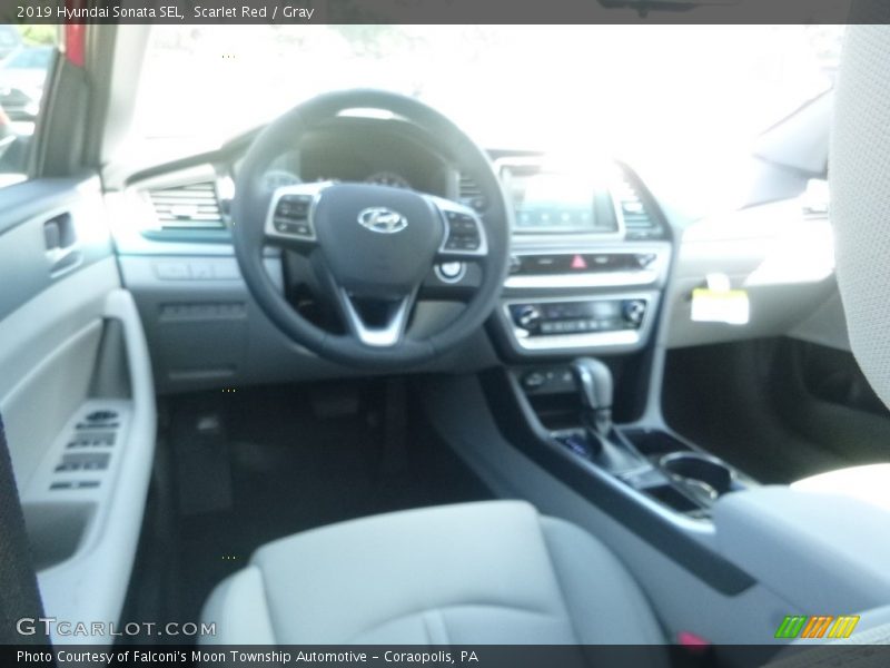 Scarlet Red / Gray 2019 Hyundai Sonata SEL