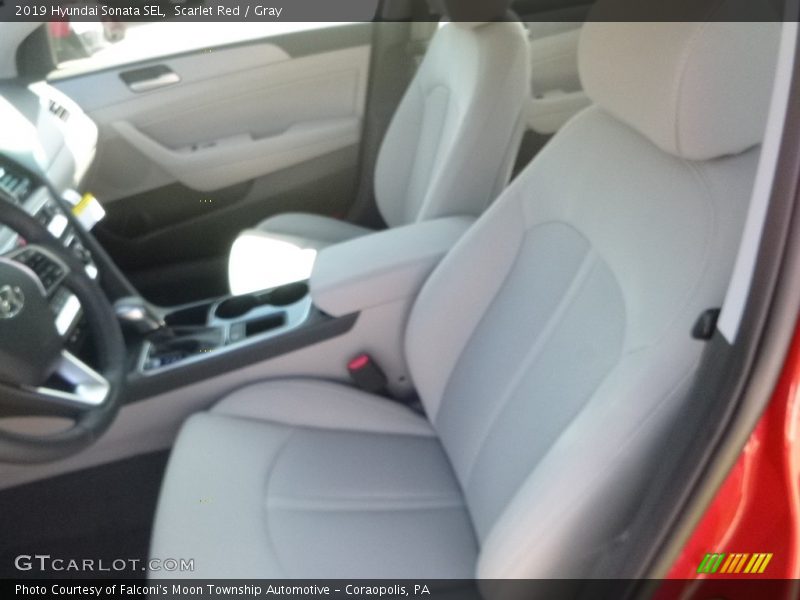 Scarlet Red / Gray 2019 Hyundai Sonata SEL