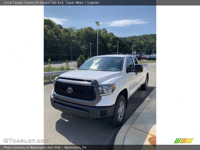 Super White / Graphite 2019 Toyota Tundra SR Double Cab 4x4