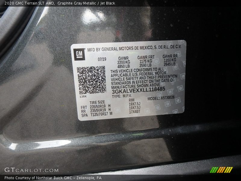 Graphite Gray Metallic / Jet Black 2020 GMC Terrain SLT AWD