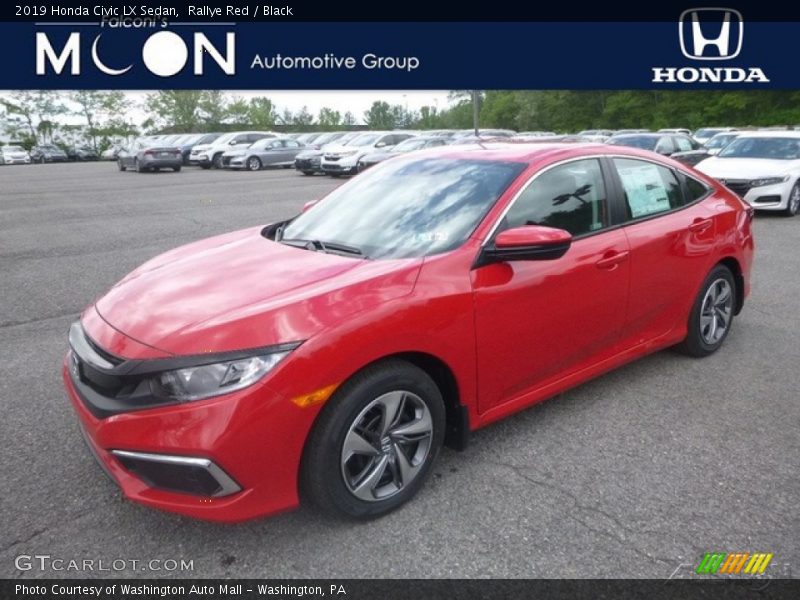 Rallye Red / Black 2019 Honda Civic LX Sedan