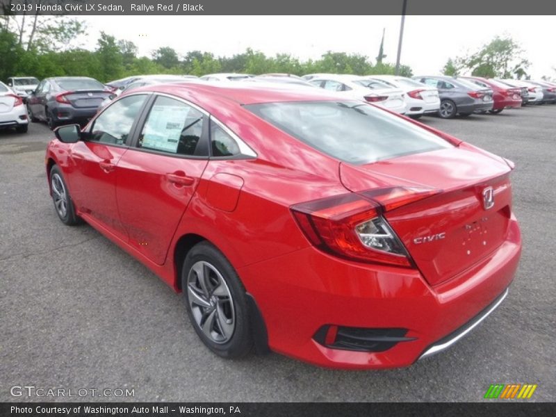 Rallye Red / Black 2019 Honda Civic LX Sedan