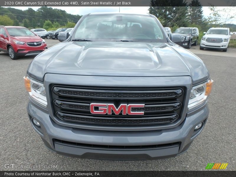Satin Steel Metallic / Jet Black 2020 GMC Canyon SLE Extended Cab 4WD
