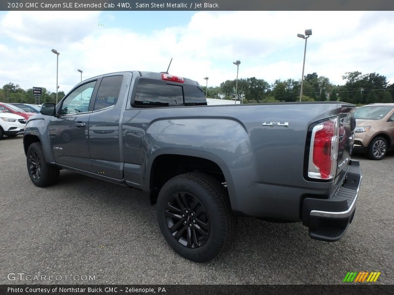 Satin Steel Metallic / Jet Black 2020 GMC Canyon SLE Extended Cab 4WD