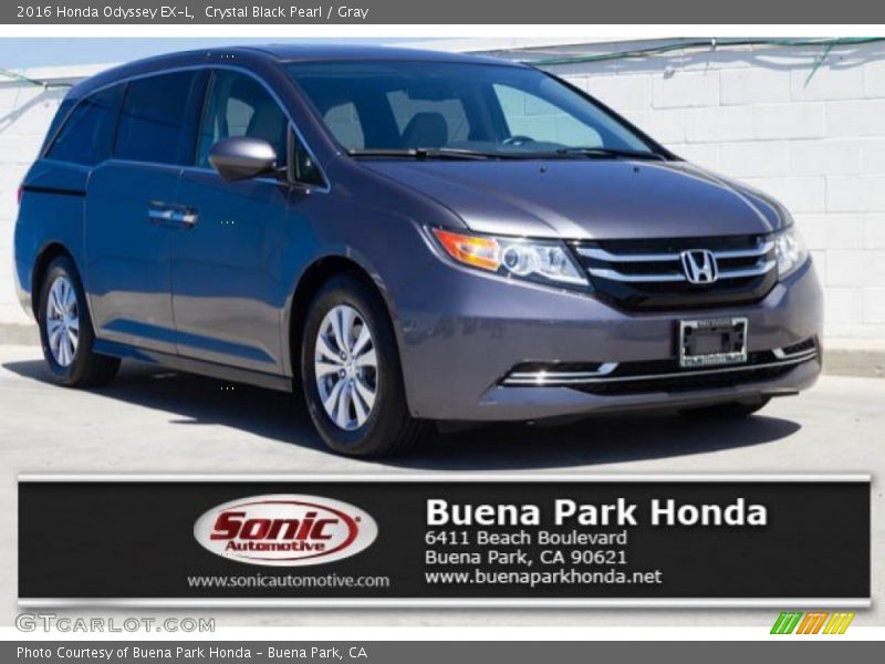 Crystal Black Pearl / Gray 2016 Honda Odyssey EX-L