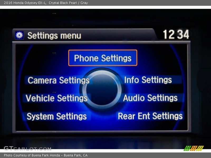 Crystal Black Pearl / Gray 2016 Honda Odyssey EX-L