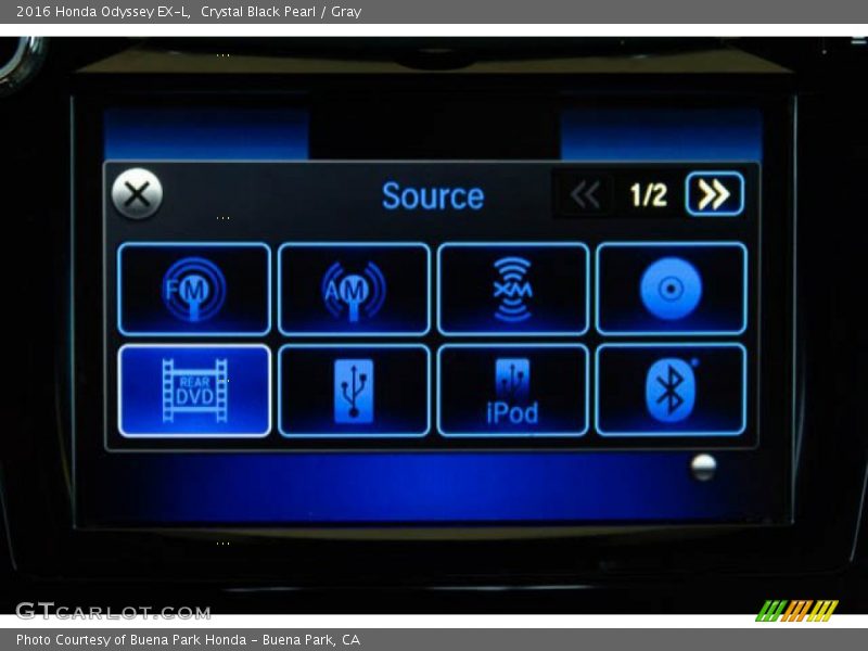 Crystal Black Pearl / Gray 2016 Honda Odyssey EX-L