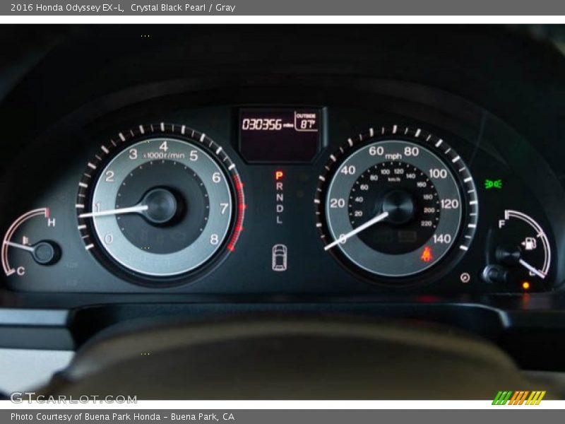 Crystal Black Pearl / Gray 2016 Honda Odyssey EX-L