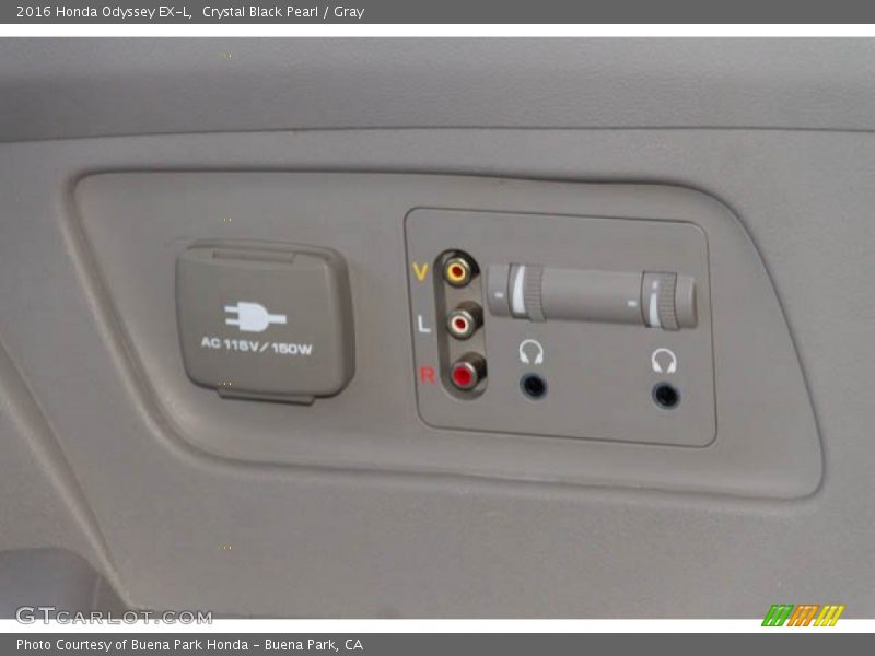 Crystal Black Pearl / Gray 2016 Honda Odyssey EX-L