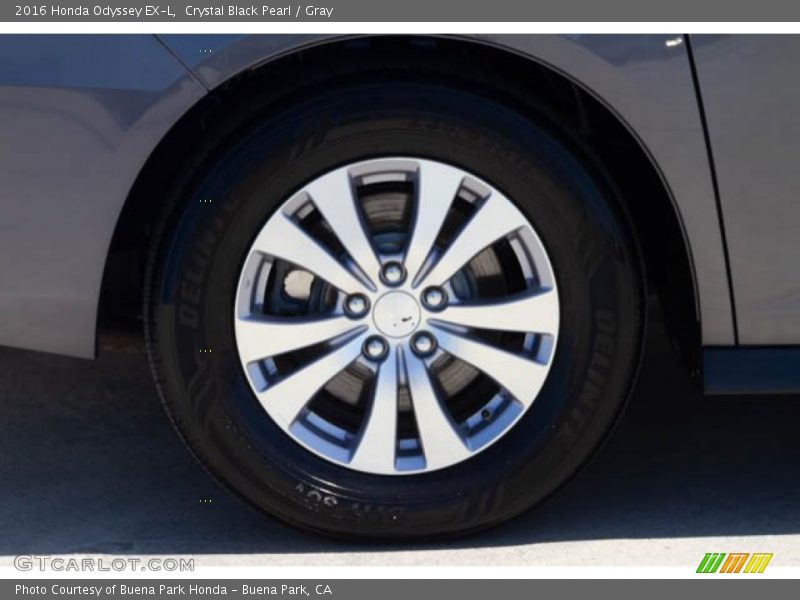 Crystal Black Pearl / Gray 2016 Honda Odyssey EX-L