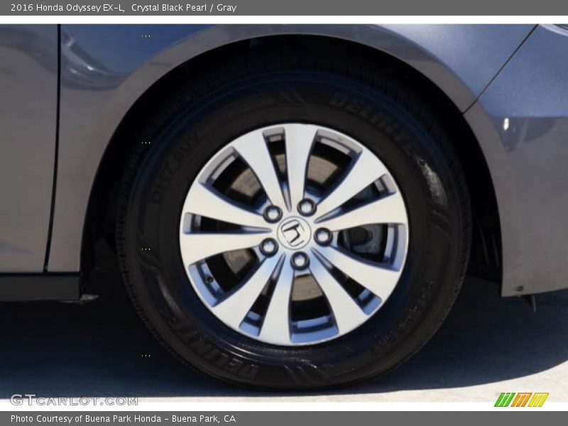 Crystal Black Pearl / Gray 2016 Honda Odyssey EX-L