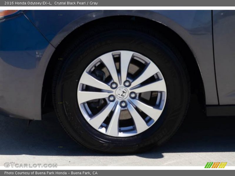 Crystal Black Pearl / Gray 2016 Honda Odyssey EX-L