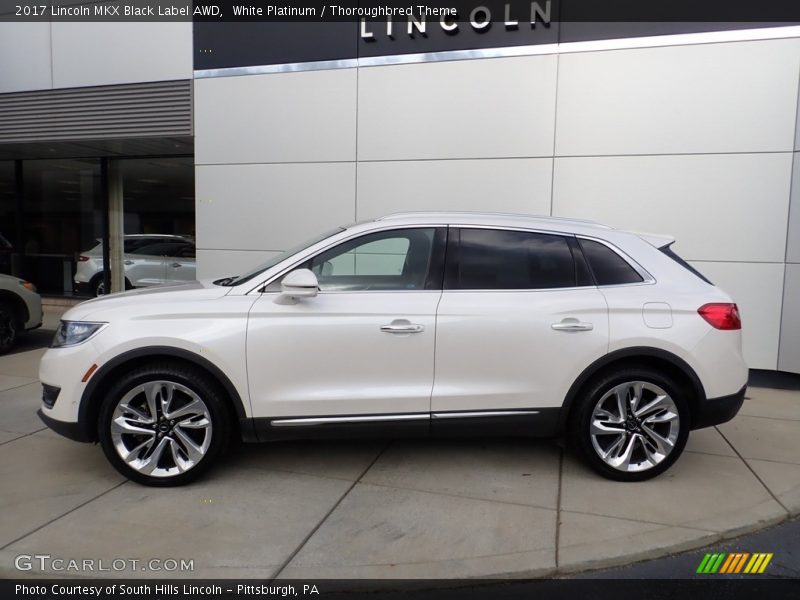 White Platinum / Thoroughbred Theme 2017 Lincoln MKX Black Label AWD