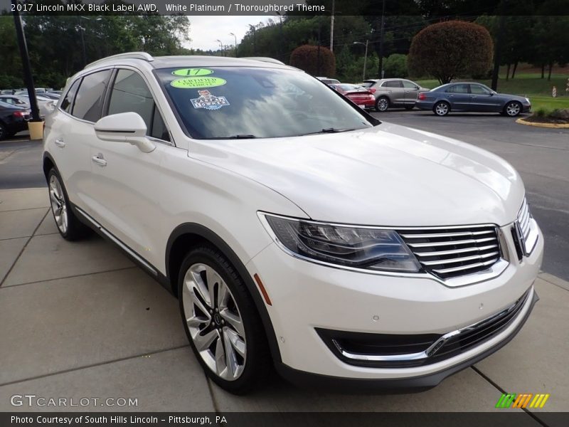 White Platinum / Thoroughbred Theme 2017 Lincoln MKX Black Label AWD