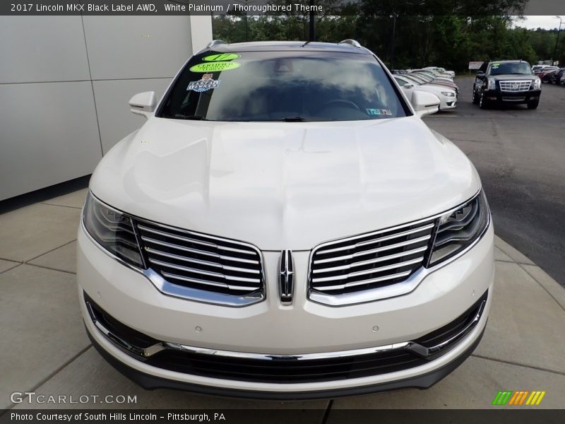White Platinum / Thoroughbred Theme 2017 Lincoln MKX Black Label AWD