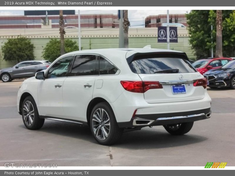 White Diamond Pearl / Espresso 2019 Acura MDX Technology