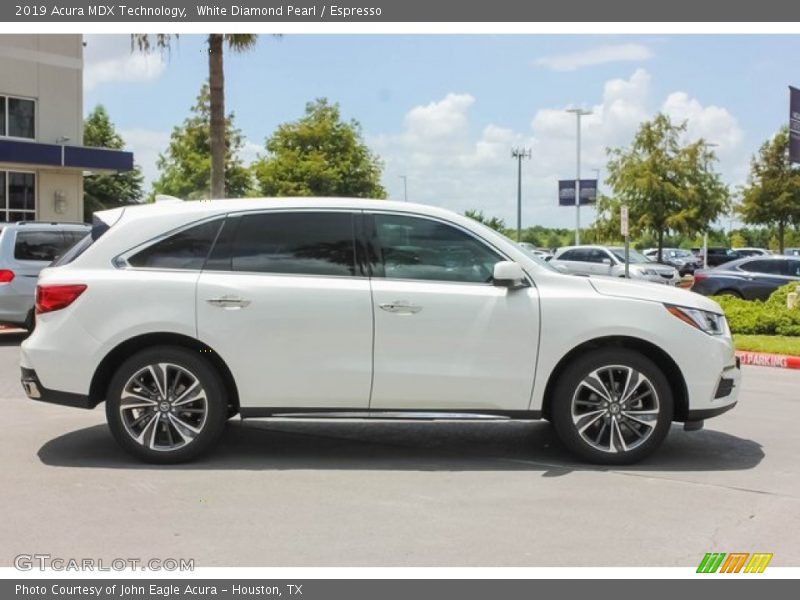 White Diamond Pearl / Espresso 2019 Acura MDX Technology