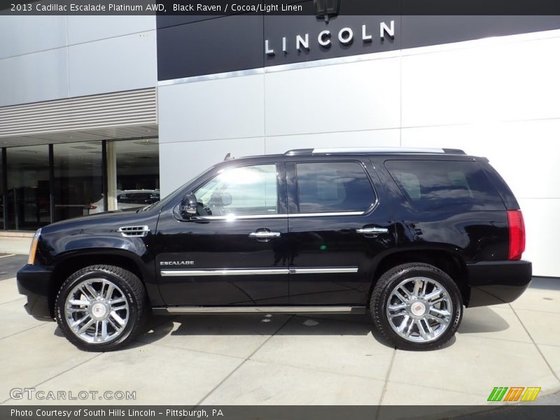 Black Raven / Cocoa/Light Linen 2013 Cadillac Escalade Platinum AWD