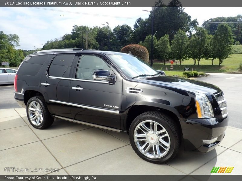 Black Raven / Cocoa/Light Linen 2013 Cadillac Escalade Platinum AWD