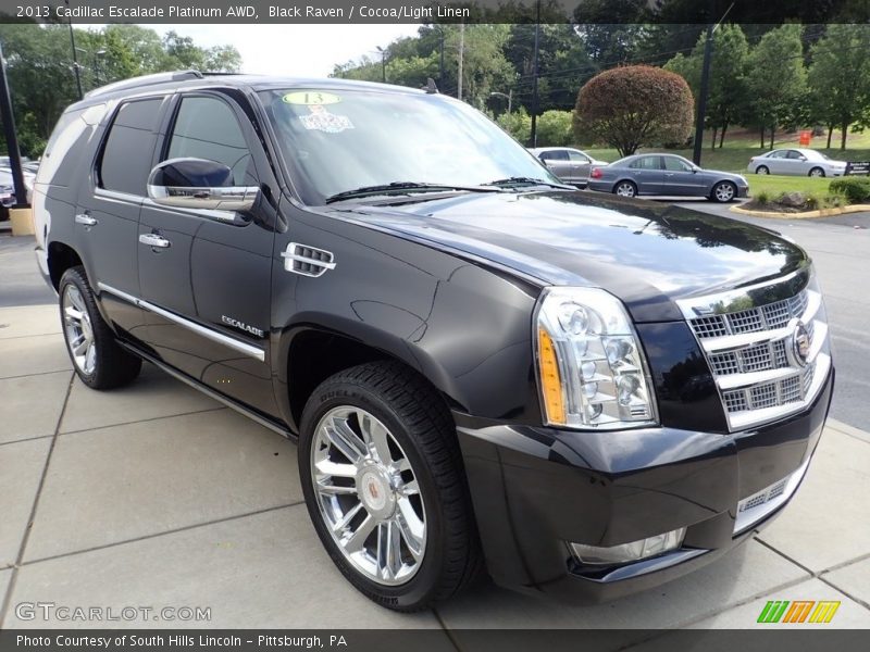 Black Raven / Cocoa/Light Linen 2013 Cadillac Escalade Platinum AWD