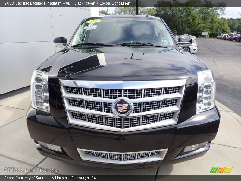 Black Raven / Cocoa/Light Linen 2013 Cadillac Escalade Platinum AWD