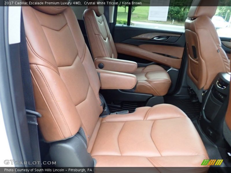 Crystal White Tricoat / Kona Brown 2017 Cadillac Escalade Premium Luxury 4WD