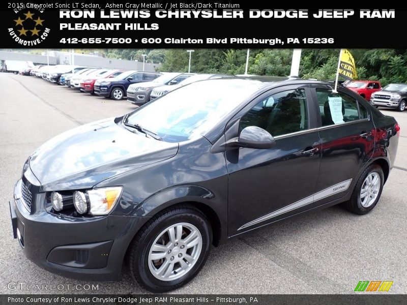 Ashen Gray Metallic / Jet Black/Dark Titanium 2015 Chevrolet Sonic LT Sedan
