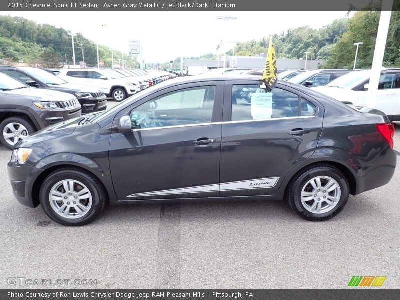 Ashen Gray Metallic / Jet Black/Dark Titanium 2015 Chevrolet Sonic LT Sedan