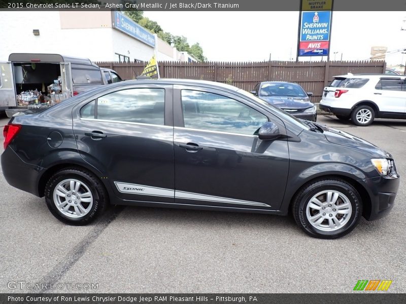 Ashen Gray Metallic / Jet Black/Dark Titanium 2015 Chevrolet Sonic LT Sedan