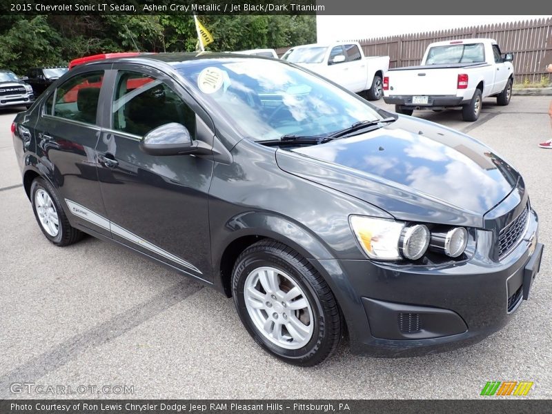 Ashen Gray Metallic / Jet Black/Dark Titanium 2015 Chevrolet Sonic LT Sedan