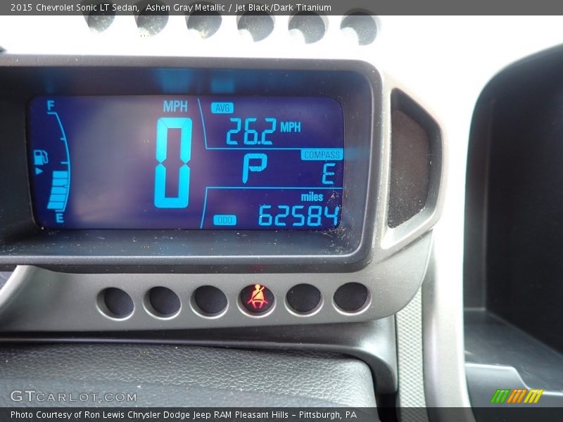 Ashen Gray Metallic / Jet Black/Dark Titanium 2015 Chevrolet Sonic LT Sedan