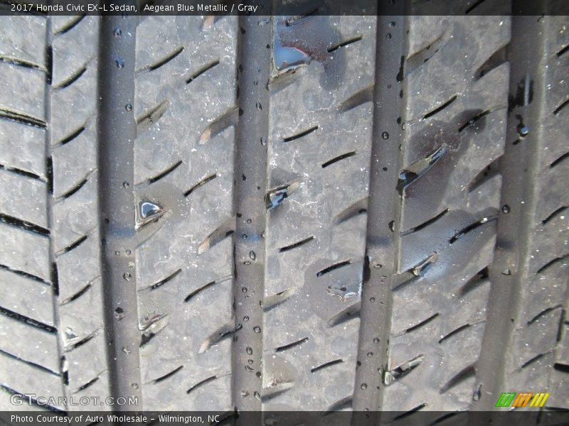 Aegean Blue Metallic / Gray 2017 Honda Civic EX-L Sedan