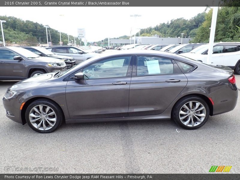 Granite Crystal Metallic / Black/Ambassador Blue 2016 Chrysler 200 S