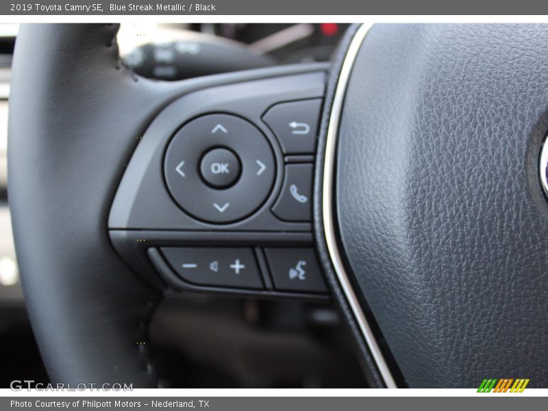 Blue Streak Metallic / Black 2019 Toyota Camry SE