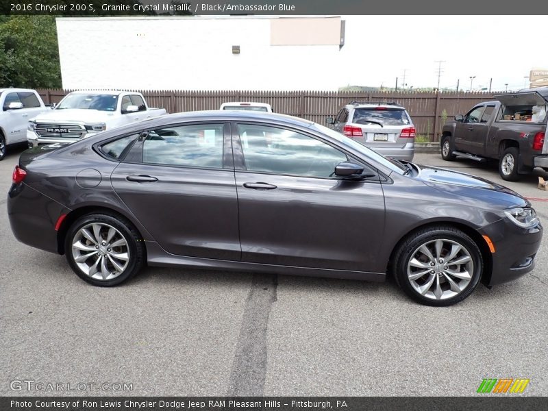 Granite Crystal Metallic / Black/Ambassador Blue 2016 Chrysler 200 S