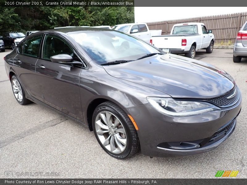Granite Crystal Metallic / Black/Ambassador Blue 2016 Chrysler 200 S
