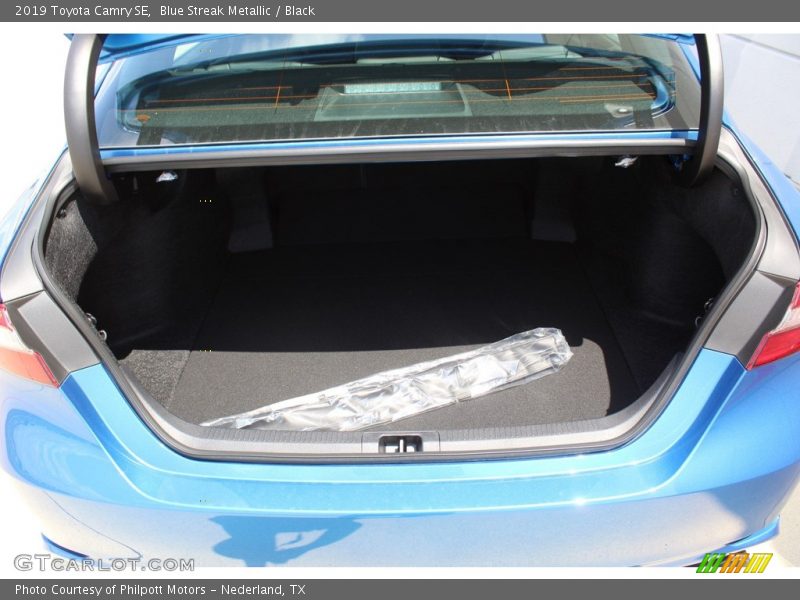 Blue Streak Metallic / Black 2019 Toyota Camry SE