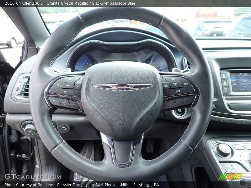 Granite Crystal Metallic / Black/Ambassador Blue 2016 Chrysler 200 S