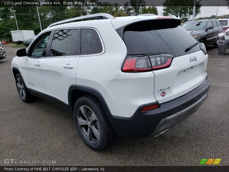 Bright White / Black 2020 Jeep Cherokee Limited 4x4