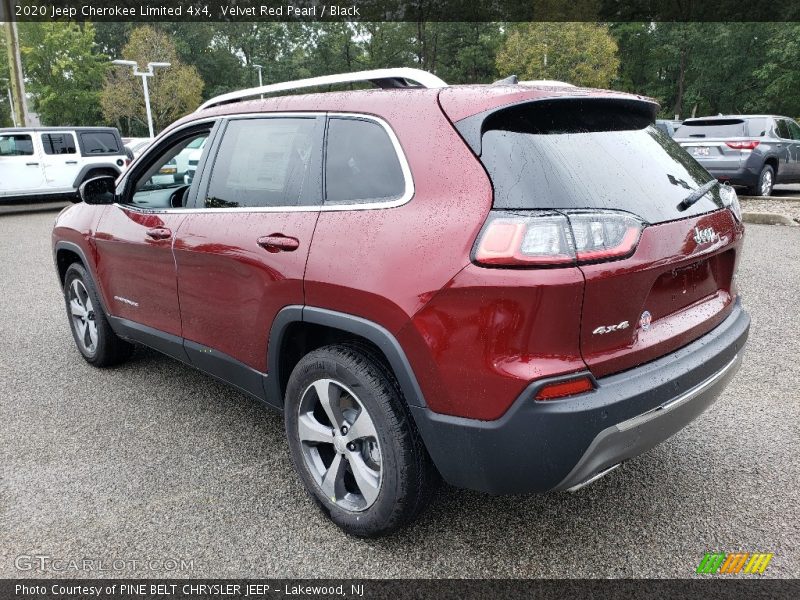 Velvet Red Pearl / Black 2020 Jeep Cherokee Limited 4x4