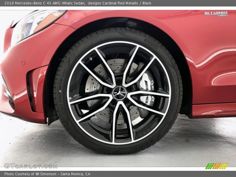 designo Cardinal Red Metallic / Black 2019 Mercedes-Benz C 43 AMG 4Matic Sedan