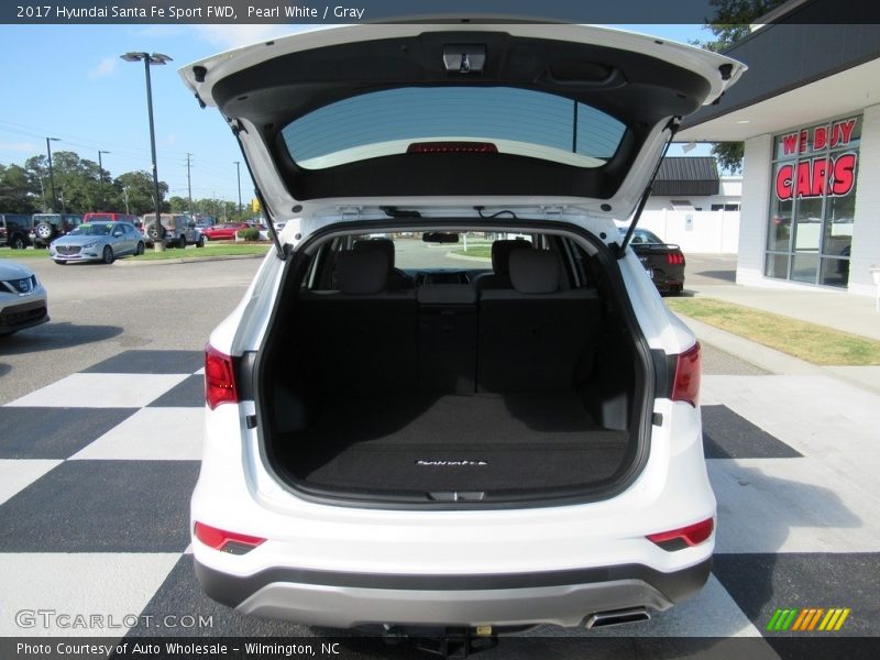 Pearl White / Gray 2017 Hyundai Santa Fe Sport FWD