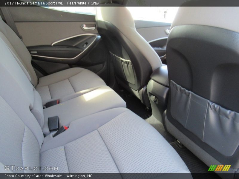 Pearl White / Gray 2017 Hyundai Santa Fe Sport FWD