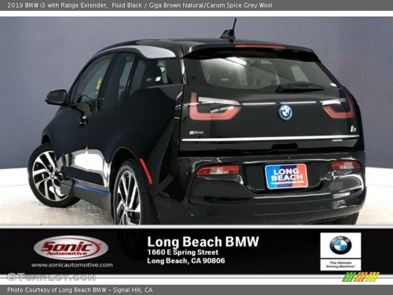 Fluid Black / Giga Brown Natural/Carum Spice Grey Wool 2019 BMW i3 with Range Extender