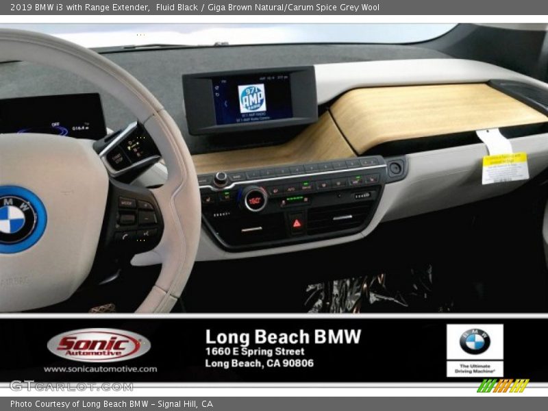 Fluid Black / Giga Brown Natural/Carum Spice Grey Wool 2019 BMW i3 with Range Extender