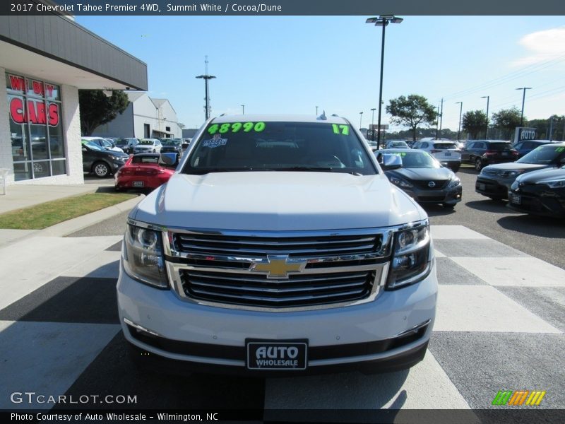 Summit White / Cocoa/Dune 2017 Chevrolet Tahoe Premier 4WD