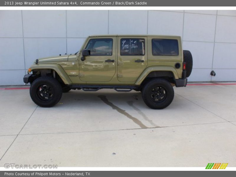 Commando Green / Black/Dark Saddle 2013 Jeep Wrangler Unlimited Sahara 4x4