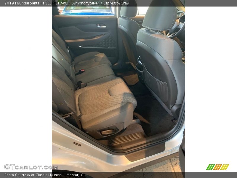 Symphony Silver / Espresso/Gray 2019 Hyundai Santa Fe SEL Plus AWD