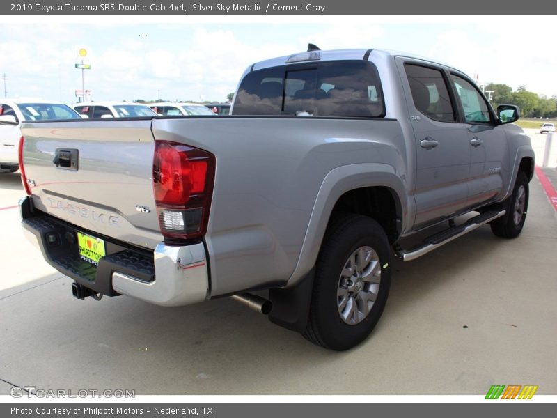Silver Sky Metallic / Cement Gray 2019 Toyota Tacoma SR5 Double Cab 4x4