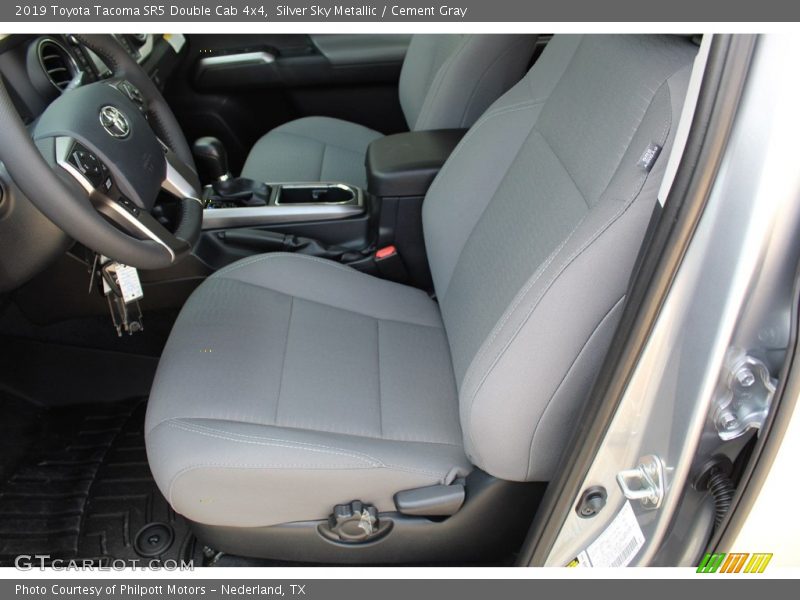 Silver Sky Metallic / Cement Gray 2019 Toyota Tacoma SR5 Double Cab 4x4